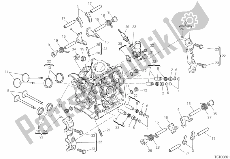 Wszystkie części do Pozioma G? Owica Cylindra Ducati Multistrada 950 S USA 2020